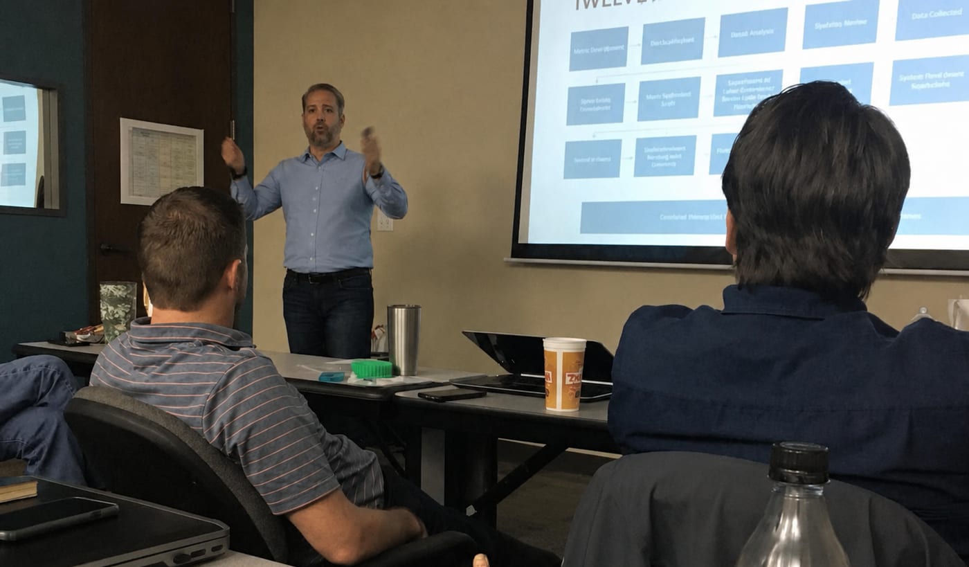 Joshua Teixidor speaking to an audience